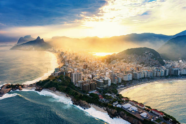 Copacabana and Ipanema beaches in Rio De Janeiro.