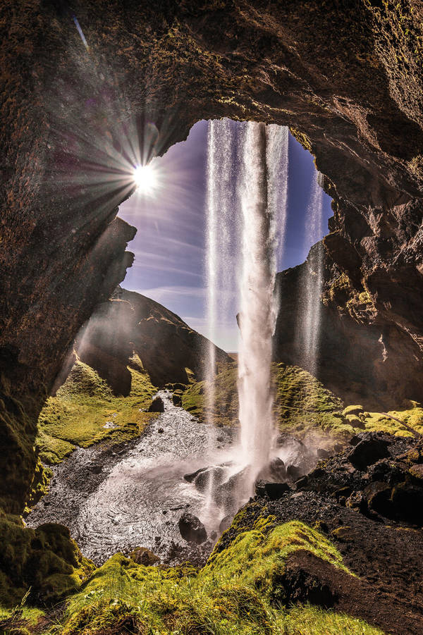 931190066 Breathtaking view of Seljalandsfoss waterfall at Southern Iceland.