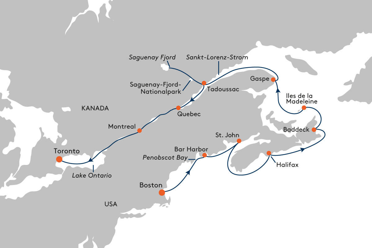Expeditionskreuzfahrt von Boston nach Toronto mit HANSEATIC inspiration