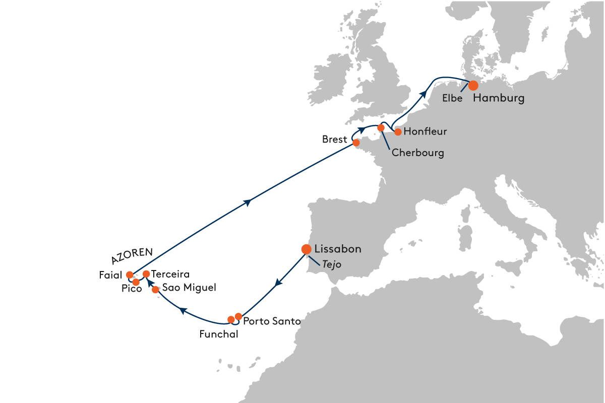 Kreuzfahrt Von Lissabon Nach Hamburg Mit Ms Europa Eur2110