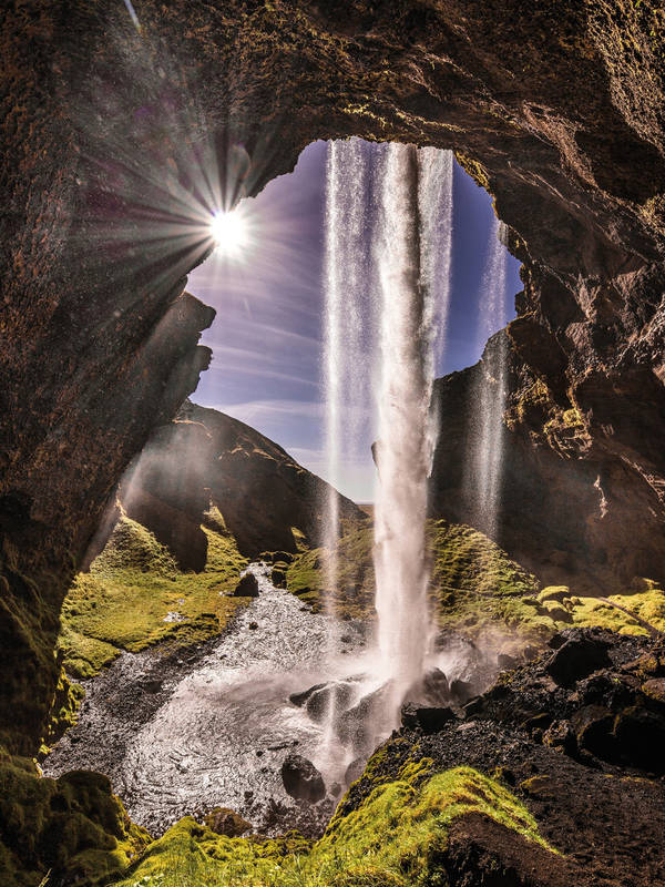 931190066 Breathtaking view of Seljalandsfoss waterfall at Southern Iceland.