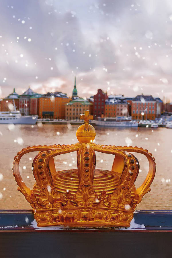 Winter Stockholm at sunset, Sweden