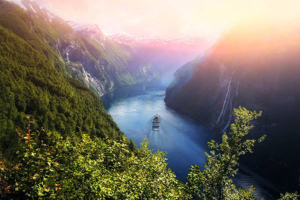 Breathtaking view of Sunnylvsfjorden fjord Breathtaking view of Sunnylvsfjorden fjord