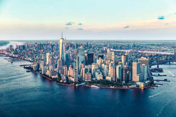 599766748 The City of Dreams, New York City's Skyline at Twilight