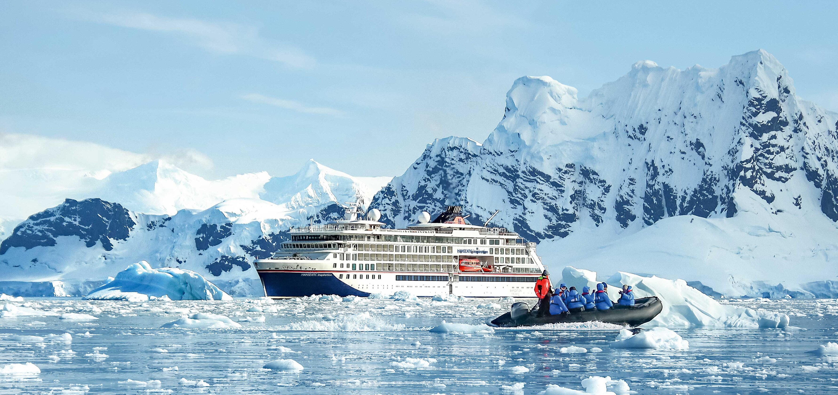 Expedition mit Zodiacs in der Antarktis